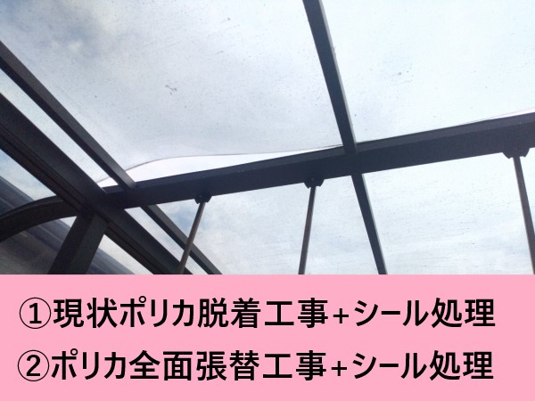 ポリカ平板外れ　ご提案内容